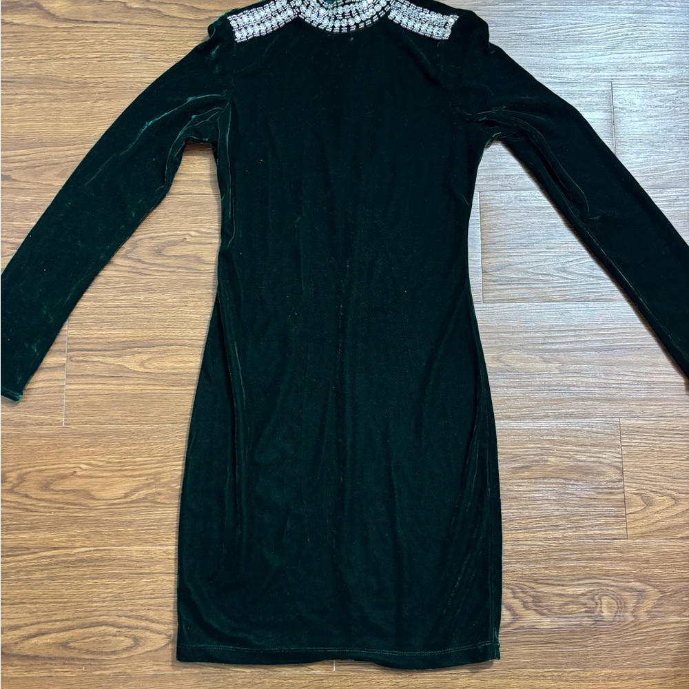 Christmas Glam!! Green Velvet Dress
